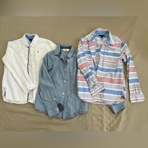 LOT, Tommy Hilfiger & H&M Boy's Casual Shirts - Striped, Blue, and White